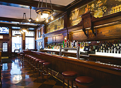 Bar area at Adams Street Brewery.