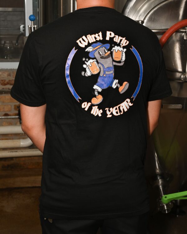 Wurst Party of the Year Back Black Tee