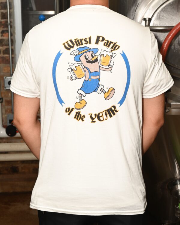Wurst Party Back White Tee
